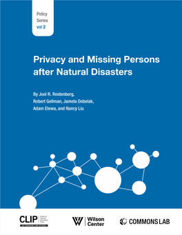 Privacy and Missing Persons After Natural Disasters