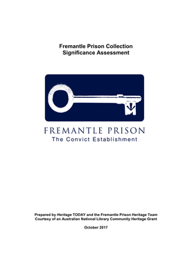 Fremantle Prison Collection Significance Assessment