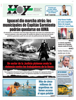 Iguacel Dio Marcha Atrás: Los Municipales De Capitán Sarmiento