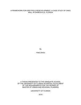 University of Florida Thesis Or Dissertation Formatting