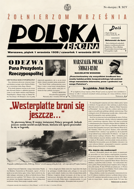 „Westerplatte Broni Się Jeszcze…”