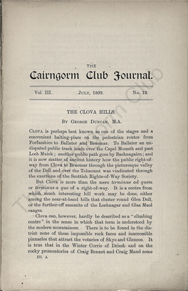 The Cairngorm Club Journal 013, 1899