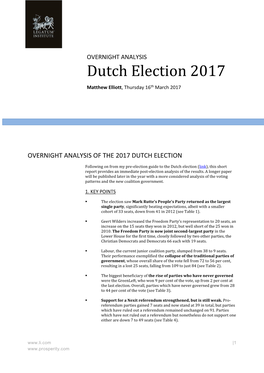 Dutch Election 2017