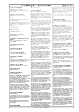 11 December 2009 Page 1 of 13 SATURDAY 05 DECEMBER 2009 the Latest Weather Forecast