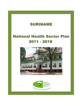 SURINAME National Health Sector Plan 2011