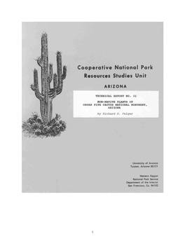 Non-Native Plants of Organ Pipe Cactus National Monument, Arizona