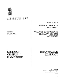 District Census Handbook, Bhavnagar, Part X-A & B, Series-5