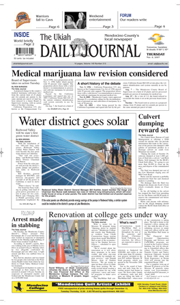 Water District Goes Solar