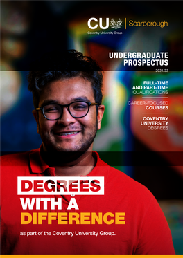 WITH a DIFFERENCE Undergraduate Prospectus | CU Scarborough | 2021/22