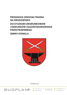 Prognoza Oddziaływania Na Środowisko Do Studium Uwarunkowań I Kierunków Zagospodarowania Przestrzennego Gminy Kowala