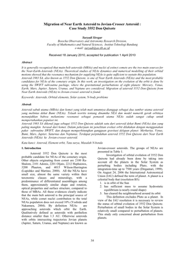 Migration of Near Earth Asteroid to Jovian-Crosser Asteroid : Case Study 3552 Don Quixote