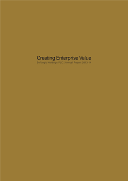 2013-14 Softlogic Holdings PLC | Annual Creating Enterprise Value Creating Enterprise