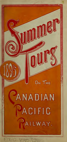 Summer Tours by the Canadian Pacific Railway