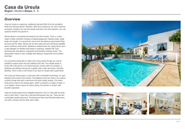 Casa Da Ursula Region: Albufeira Sleeps: 6 - 8