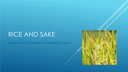 Rice and Sake