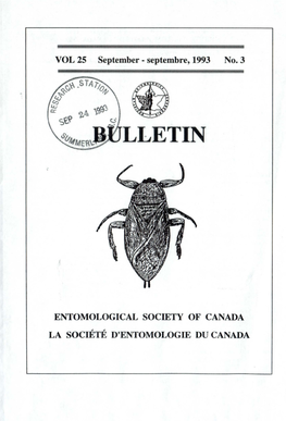 LLETIN VOL25 September - Septembre, 1993 No.3 VOL 25(3) - September I Septembre, 1993