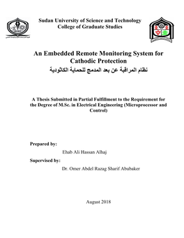 An Embedded Remote Monitoring System for Cathodic Protection ﻧظﺎم