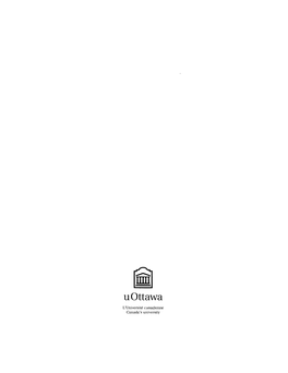 U Ottawa L'universite Canadienne Canada's University FACULTE DES ETUDES SUPERIEURES 1^=1 FACULTY of GRADUATE and ET POSTOCTORALES U Ottawa POSDOCTORAL STUDIES