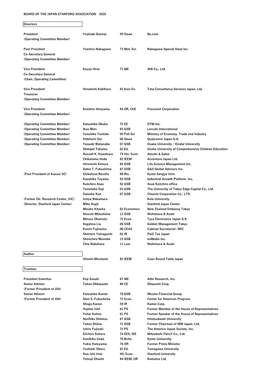 Board of the Japan Stanford Association 2020