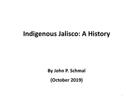 Indigenous Jalisco: a History