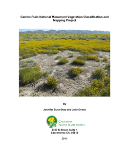 Carrizo Plain National Monument Vegetation Classification and Mapping Project