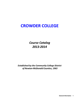 2013-2014 Course Catalog