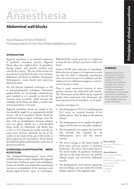 Abdominal Wall Blocks