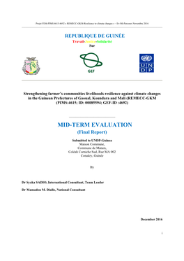MID-TERM EVALUATION (Final Report)