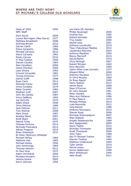 St Michael's College Old Scholars