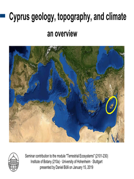 1 Cyprus Geology, Topography, and Climate