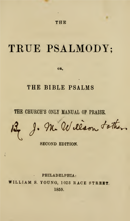 The True Psalmody