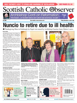 Nuncio to Retire Due to Ill Health