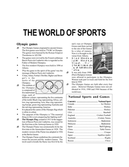 The World of Sports