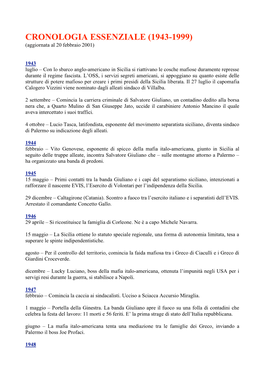 Cronologia Di Cosa Nostra (1943-2001)