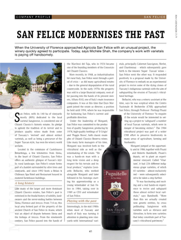 San Felice Modernises the Past Wbi 6/12 Meininger’S