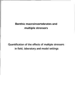 Benthic Macroinvertebrates and Multiple Stressors