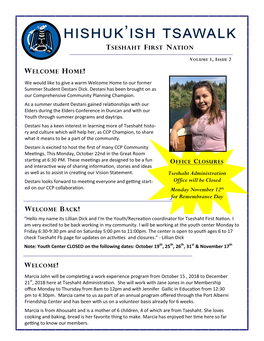 Tseshaht Newsletter