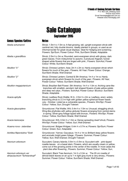 Sale Catalogue