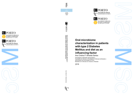 Oral Microbiome Characterization in Patients with Type 2 Diabetes Mellitus and Diet As an Influencing Factor