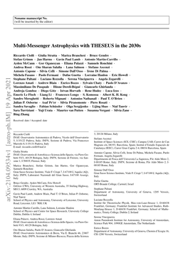 Multi-Messenger Astrophysics with THESEUS in the 2030S