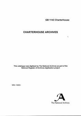 Charterhouse Archives