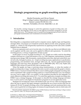 Strategic Programming on Graph Rewriting Systems∗