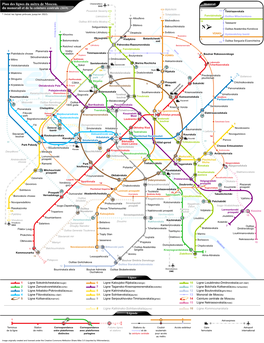 Plan Des Lignes Du Métro De Moscou, Du Monorail Et De La Ceinture Centrale