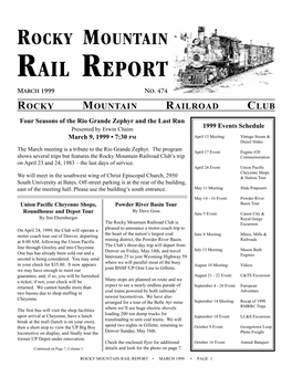 Rail Report March 1999 No