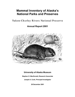 Small Mammal Inventory of Alaska's National Parks and Preserves