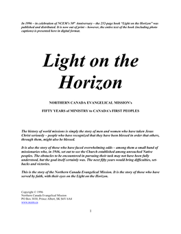 Light on the Horizon” Was Published and Distributed