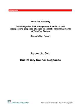 Bristol City Council Response