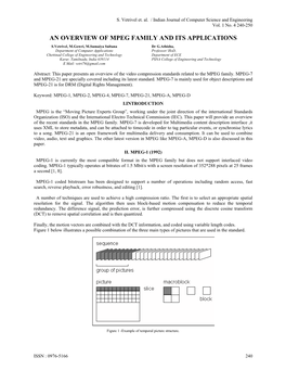 An Overview of Mpeg Family and Its Applications