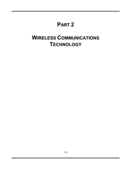 Part 2 Wireless Communications Technology