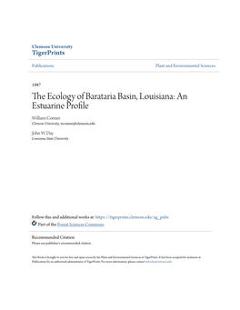 The Ecology of Barataria Basin, Louisiana: an Estuarine Profile